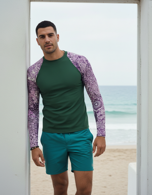 Men's Burnished Lilac Riad men's short-sleeve rashguards
