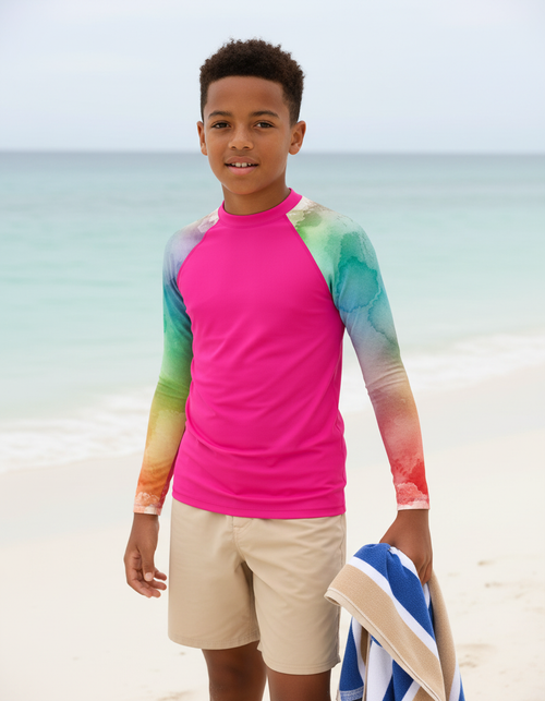 Mosaic Youth Rash Guard Youth Rash Guard — Dripper