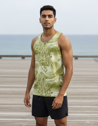 Men's Runway Chartreuse Seabreeze Tank Top tank top