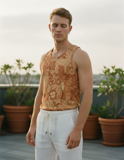 Men's Burnt Sienna Armonia Tank Top tank top