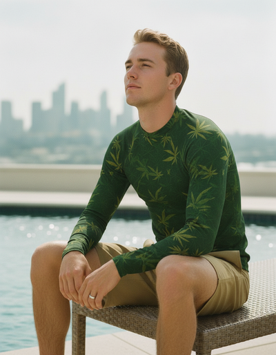 Men's Runway Emerald Mizu rash guard