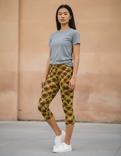 Yellow Kairo Capri Leggings capri leggings