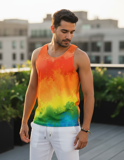 Men's Citrus Orange Radiance Tank Top tank top