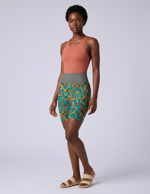 Mandalas yoga shorts