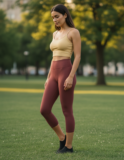 Marsala Capri Yoga Leggings capri yoga leggings