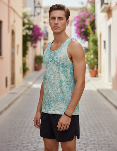 Men's Turquoise Seabreeze Tank Top tank top