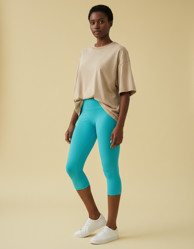 Turquoise Capri Leggings capri leggings