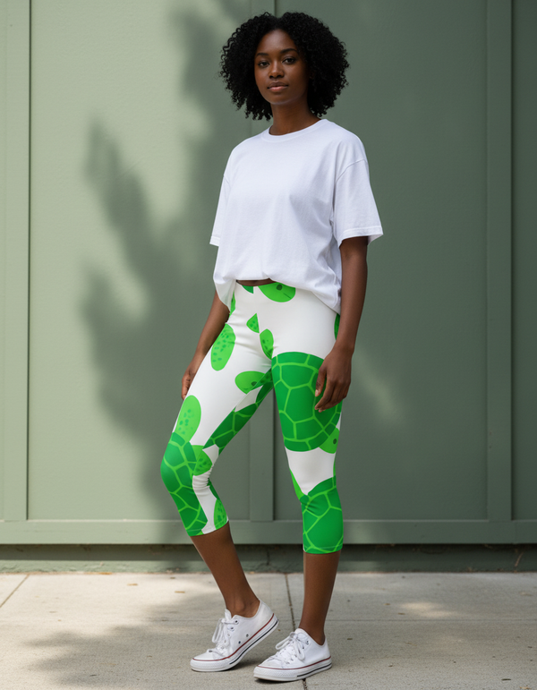 Aqua Capri Leggings Capri Leggings — Dripper