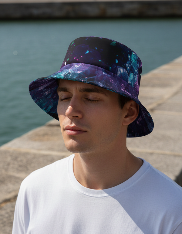 Geometric Glow Crystallize Bucket Hat