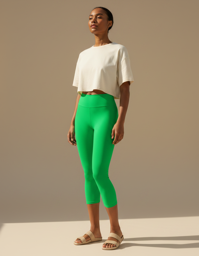 Malachite Green Capri Yoga Leggings capri yoga leggings