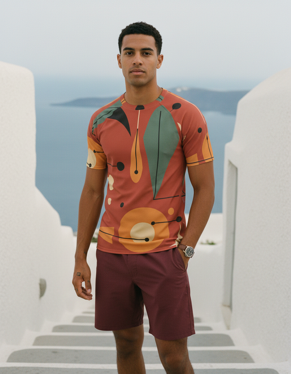 Men's Mid-Century Modern Rash Guard