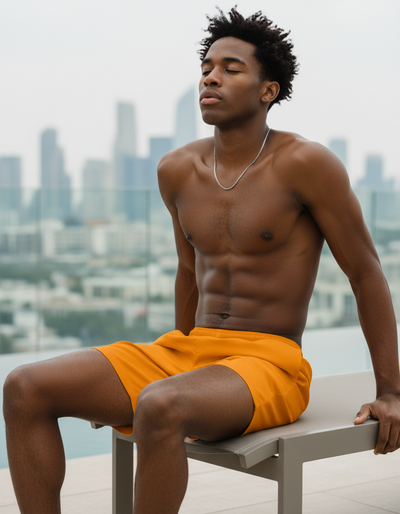 Orange Men's Swim Trunks swim trunks