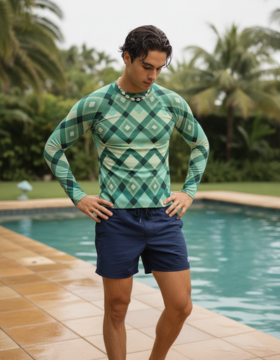 Men's Jelly Mint Horizon rash guard
