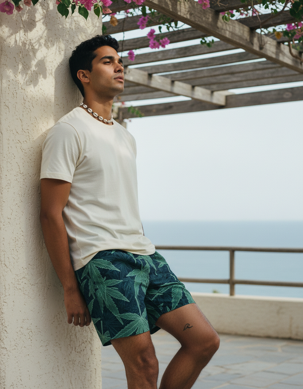 Men's Japanese Asanoha Swim Trunks