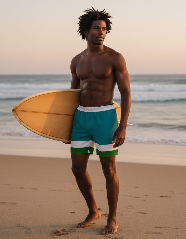 Men's Kenyan Flag Swim Trunks