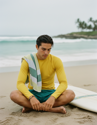 Men's Yellow rash guard