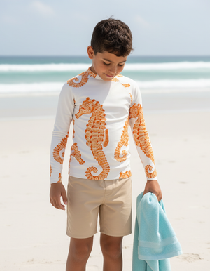 Youth Citrus Orange Abyss youth rashguards