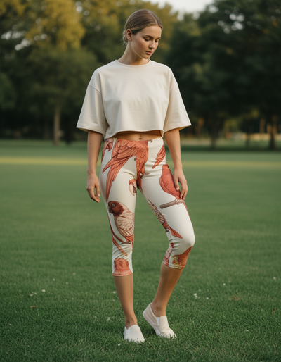 Coral Tropique Capri Leggings capri leggings