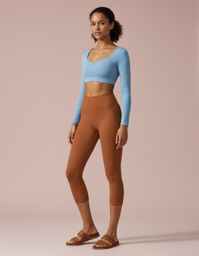 Burnt Sienna Capri Yoga Leggings capri yoga leggings