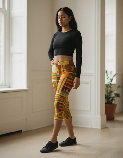 Burnt Sienna Ubuntu Capri Leggings capri leggings