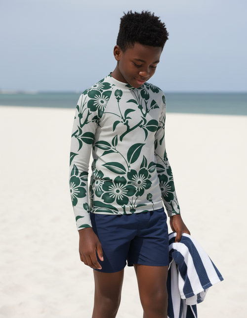 Youth Runway Emerald Fusion youth rashguards