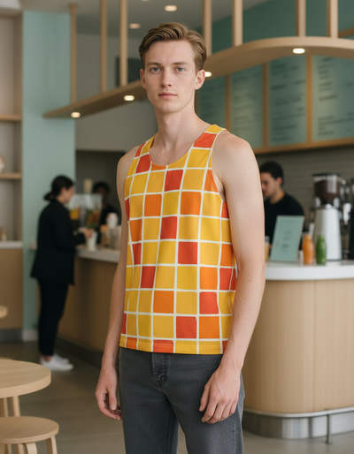 Men's Yellow Prism Tank Top tank top