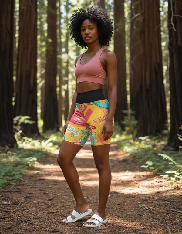 Yoga Shorts in Splash