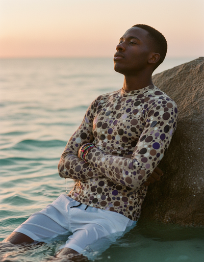 Men's Angora Dapple rash guard