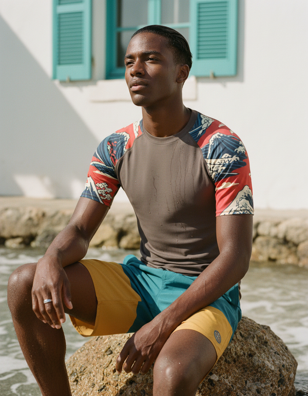 Men's Japanese Ukiyo-e Rash Guard