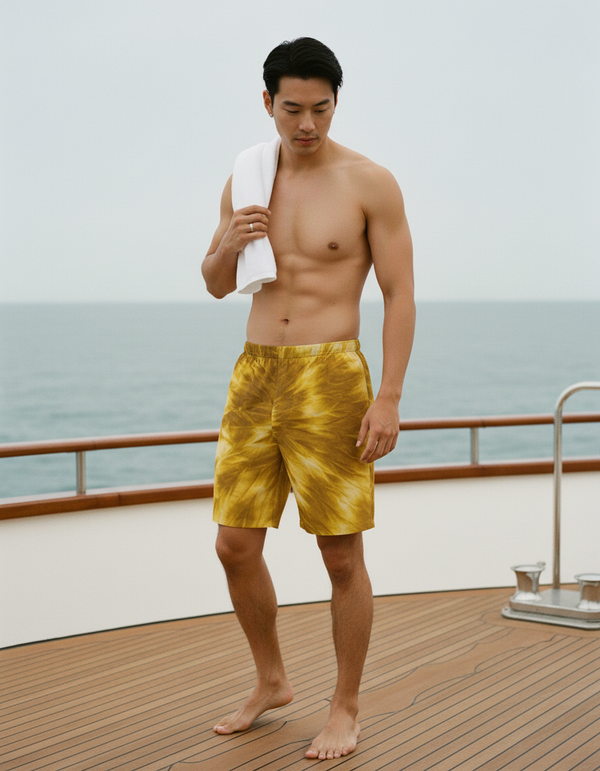 Men's Ice-Dye Swim Trunks