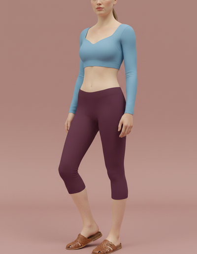 Plum Capri Leggings capri leggings