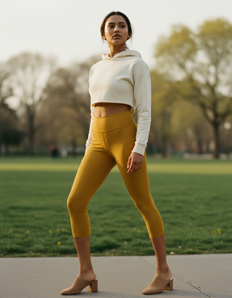 Butterscotch Leggings Capri Yoga Leggings — Dripper