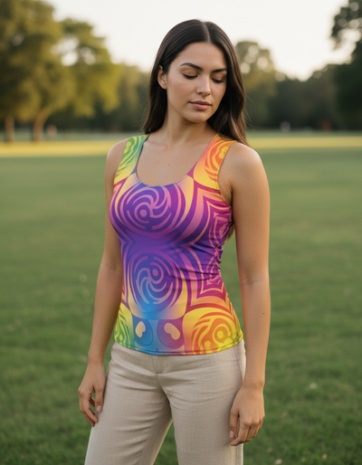 Women's Electric Fuchsia Prism Tank Top tank top