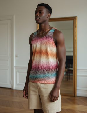 Men's Striped Patterns Tank Top