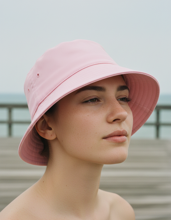 Bucket Hat in Powder Pink