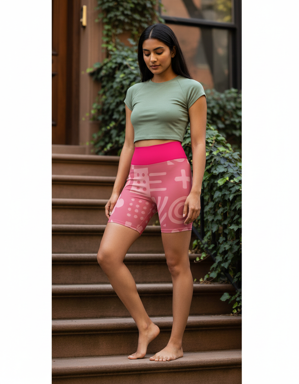 Rose Graphic Collection yoga shorts