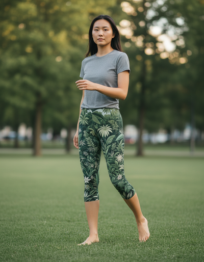 Jelly Mint Canopy Capri Leggings capri leggings