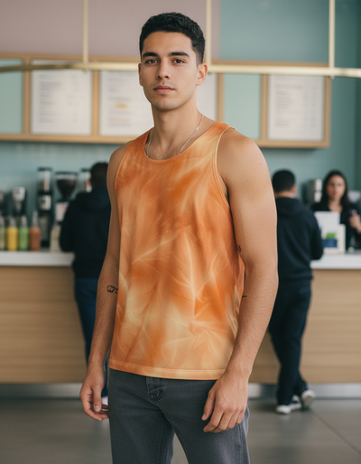 Men's Citrus Orange Frost Tank Top tank top