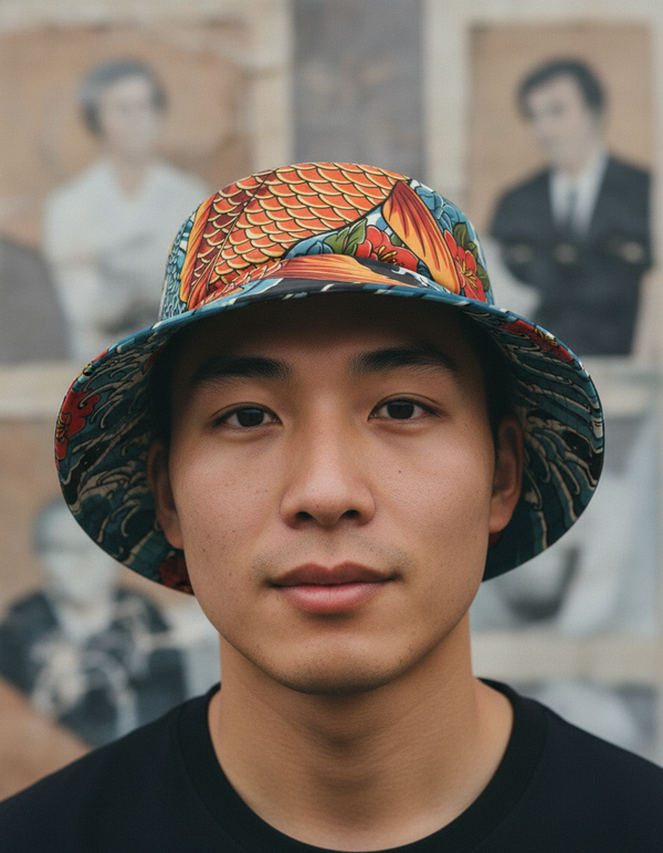 Koi Rising bucket hats