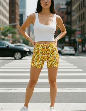 Women's Snake Print Short Shorts