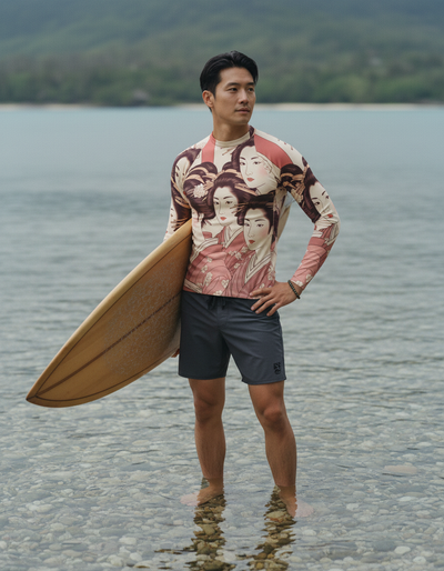 Men's Millennial Pink Yume rash guard