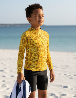 Yellow Spectrum Kids Rash Guard Kids Rash Guard — Dripper
