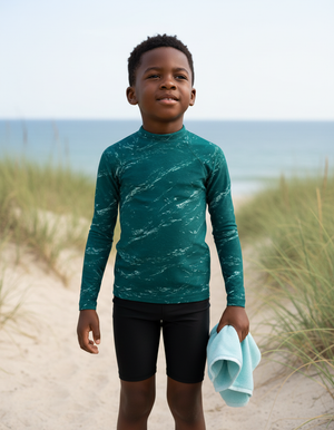 Kids Turquoise Eclipse kids rashguards