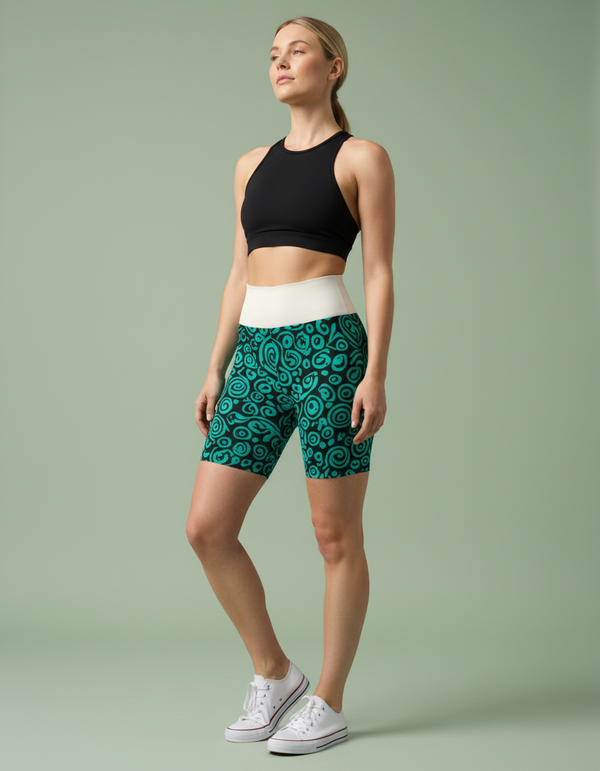 Flowing Waves Banyu Yoga Shorts