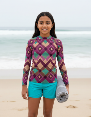 Youth Rhodonite Horizon youth rashguards