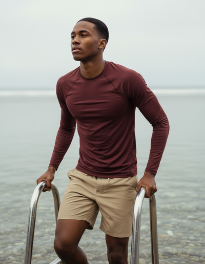 Men's Garnet rash guard