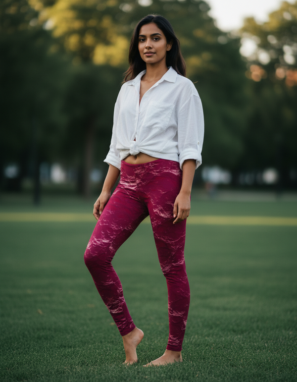 Full-Length Legging in Hot Pink Eclipse