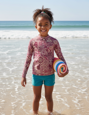 Kids Amaranth Riad kids rashguards