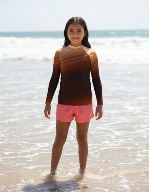 Coffee Bean Ripple Youth Rash Guard Youth Rash Guard — Dripper
