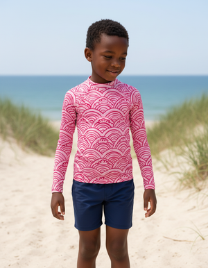 Hot Pink Aoi Kids Rash Guard Kids Rash Guard — Dripper